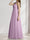 A-Line/Princess Scoop Sleeveless Floor-Length Bridesmaid Dresses With Lace & Applique