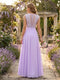 A-Line/Princess Scoop Sleeveless Floor-Length Bridesmaid Dresses With Lace & Applique