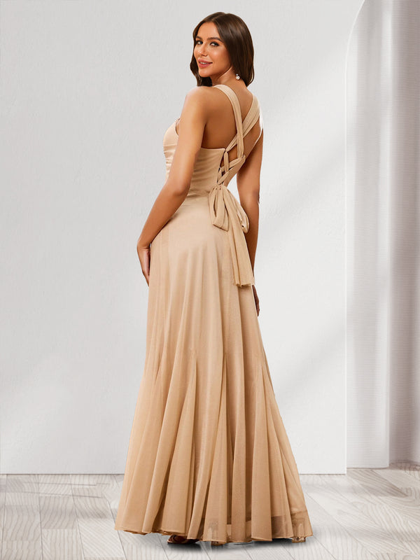 Sheath/Column Sweetheart Sleeveless Chiffon Bridesmaid Dresses with Ruched