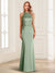 Sheath/Column Scoop Sleeveless Floor-Length Mother of the Bride Dresses with Applique