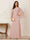 A-Line/Princess Scoop Half Sleeves Floor-Length Mother of the Bride Dresses with Ruched & Split Side