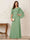 A-Line/Princess Scoop Half Sleeves Floor-Length Mother of the Bride Dresses with Ruched & Split Side