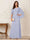 A-Line/Princess Scoop Half Sleeves Floor-Length Mother of the Bride Dresses with Ruched & Split Side