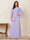 A-Line/Princess Scoop Half Sleeves Floor-Length Mother of the Bride Dresses with Ruched & Split Side