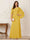 A-Line/Princess Scoop Half Sleeves Floor-Length Mother of the Bride Dresses with Ruched & Split Side