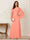 A-Line/Princess Scoop Half Sleeves Floor-Length Mother of the Bride Dresses with Ruched & Split Side