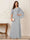 A-Line/Princess Scoop Half Sleeves Floor-Length Mother of the Bride Dresses with Ruched & Split Side