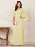 A-Line/Princess Scoop Half Sleeves Floor-Length Mother of the Bride Dresses with Ruched & Split Side