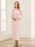 Sheath/Column Scoop Long Sleeves Ankle-Length Mother of the Bride Dresses with Belt