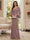Sheath/Column V-Neck Long Sleeves Floor-Length Mother of the Bride Dresses with Lace & Applique