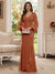 Sheath/Column V-Neck Long Sleeves Floor-Length Mother of the Bride Dresses with Lace & Applique