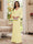 Sheath/Column V-Neck Long Sleeves Floor-Length Mother of the Bride Dresses with Lace & Applique