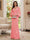 Sheath/Column V-Neck Long Sleeves Floor-Length Mother of the Bride Dresses with Lace & Applique