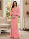 Sheath/Column V-Neck Long Sleeves Floor-Length Mother of the Bride Dresses with Lace & Applique