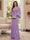 Sheath/Column V-Neck Long Sleeves Floor-Length Mother of the Bride Dresses with Lace & Applique