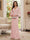 Sheath/Column V-Neck Long Sleeves Floor-Length Mother of the Bride Dresses with Lace & Applique