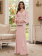 Sheath/Column V-Neck Long Sleeves Floor-Length Mother of the Bride Dresses with Lace & Applique