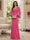 Sheath/Column V-Neck Long Sleeves Floor-Length Mother of the Bride Dresses with Lace & Applique