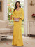 Sheath/Column V-Neck Long Sleeves Floor-Length Mother of the Bride Dresses with Lace & Applique