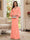 Sheath/Column V-Neck Long Sleeves Floor-Length Mother of the Bride Dresses with Lace & Applique
