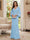 Sheath/Column V-Neck Long Sleeves Floor-Length Mother of the Bride Dresses with Lace & Applique