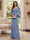 Sheath/Column V-Neck Long Sleeves Floor-Length Mother of the Bride Dresses with Lace & Applique