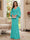 Sheath/Column V-Neck Long Sleeves Floor-Length Mother of the Bride Dresses with Lace & Applique