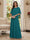 A-Line/Princess Scoop Half Sleeves Floor-Length Mother of the Bride Dresses with Beading