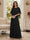 A-Line/Princess Scoop Half Sleeves Floor-Length Mother of the Bride Dresses with Beading
