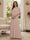 A-Line/Princess Scoop Half Sleeves Floor-Length Mother of the Bride Dresses with Beading