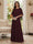 A-Line/Princess Scoop Half Sleeves Floor-Length Mother of the Bride Dresses with Beading