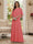 A-Line/Princess Scoop Half Sleeves Floor-Length Mother of the Bride Dresses with Beading