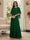 A-Line/Princess Scoop Half Sleeves Floor-Length Mother of the Bride Dresses with Beading