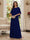 A-Line/Princess Scoop Half Sleeves Floor-Length Mother of the Bride Dresses with Beading