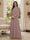 A-Line/Princess Scoop Half Sleeves Floor-Length Mother of the Bride Dresses with Beading