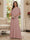A-Line/Princess Scoop Half Sleeves Floor-Length Mother of the Bride Dresses with Beading
