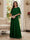 A-Line/Princess Scoop Half Sleeves Floor-Length Mother of the Bride Dresses with Beading