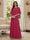 A-Line/Princess Scoop Half Sleeves Floor-Length Mother of the Bride Dresses with Beading