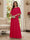 A-Line/Princess Scoop Half Sleeves Floor-Length Mother of the Bride Dresses with Beading