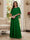 A-Line/Princess Scoop Half Sleeves Floor-Length Mother of the Bride Dresses with Beading