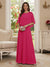 A-Line/Princess Scoop Half Sleeves Floor-Length Mother of the Bride Dresses with Beading