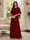 A-Line/Princess Scoop Half Sleeves Floor-Length Mother of the Bride Dresses with Beading