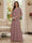 A-Line/Princess Scoop Half Sleeves Floor-Length Mother of the Bride Dresses with Beading