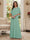 A-Line/Princess Scoop Half Sleeves Floor-Length Mother of the Bride Dresses with Beading