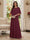 A-Line/Princess Scoop Half Sleeves Floor-Length Mother of the Bride Dresses with Beading