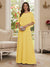 A-Line/Princess Scoop Half Sleeves Floor-Length Mother of the Bride Dresses with Beading