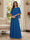 A-Line/Princess Scoop Half Sleeves Floor-Length Mother of the Bride Dresses with Beading