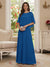 A-Line/Princess Scoop Half Sleeves Floor-Length Mother of the Bride Dresses with Beading