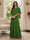 A-Line/Princess Scoop Half Sleeves Floor-Length Mother of the Bride Dresses with Beading