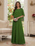 A-Line/Princess Scoop Half Sleeves Floor-Length Mother of the Bride Dresses with Beading